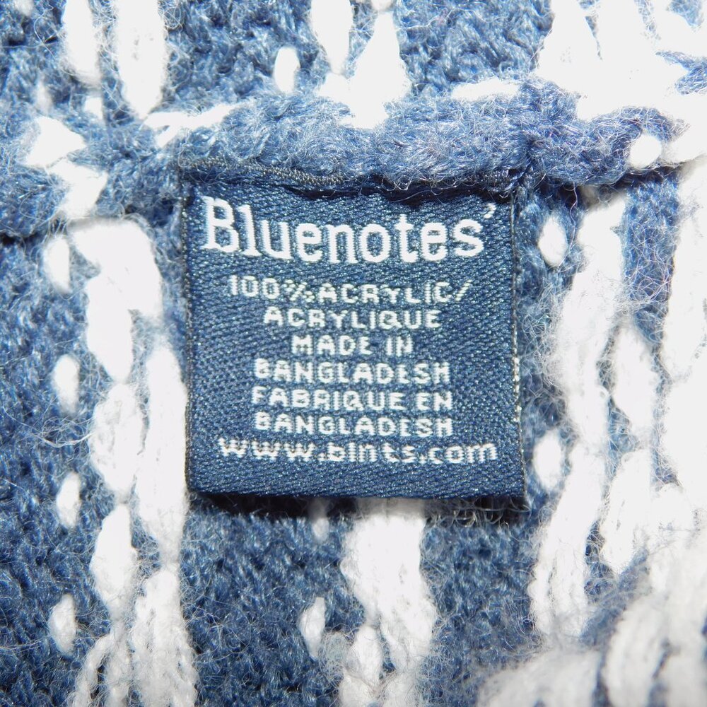 Bluenotes Shawl Collar Gray orange Yellow White Double Button Cardigan Sweater L - Picture 6 of 11